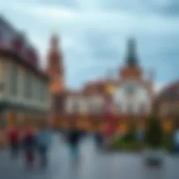 A panoramic view of the historical architecture in Real Zaragoza