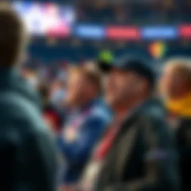 A lively sports event with enthusiastic fans