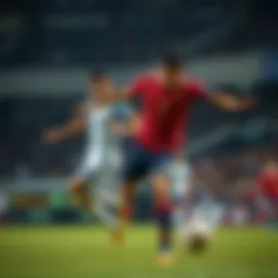 Exciting moment in a Vietnamese football match