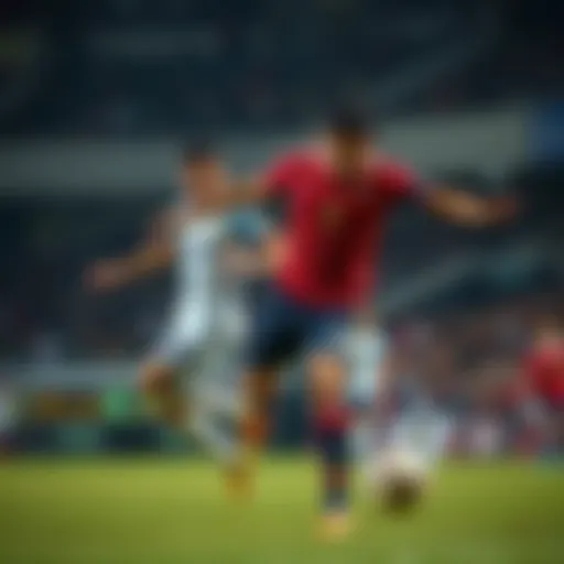 Exciting moment in a Vietnamese football match