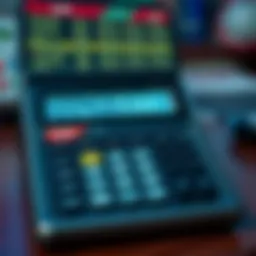 Calculator displaying betting odds