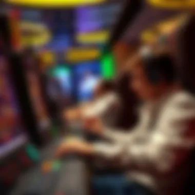 Player engaging in a Twin Spin game session